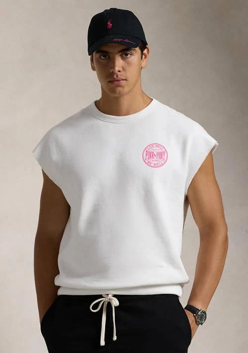 Unisex Pink Pony Sleeveless Fleece Sweatshirt