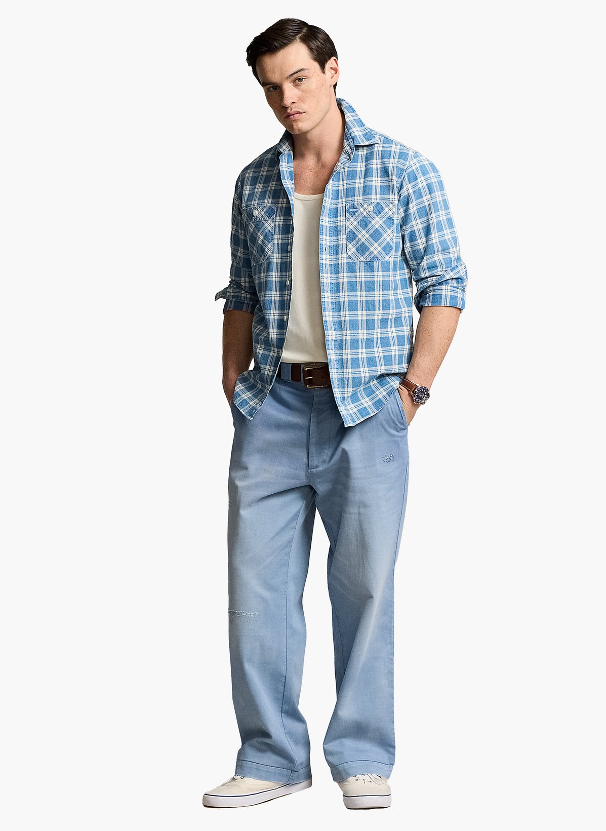 Polo Ralph Lauren Classic Fit Indigo Plaid Workshirt