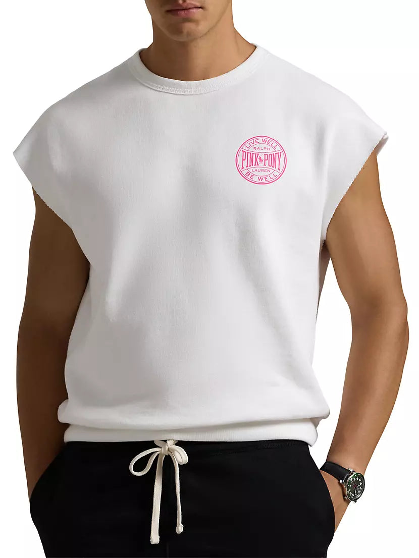 Unisex Pink Pony Sleeveless Fleece Sweatshirt
