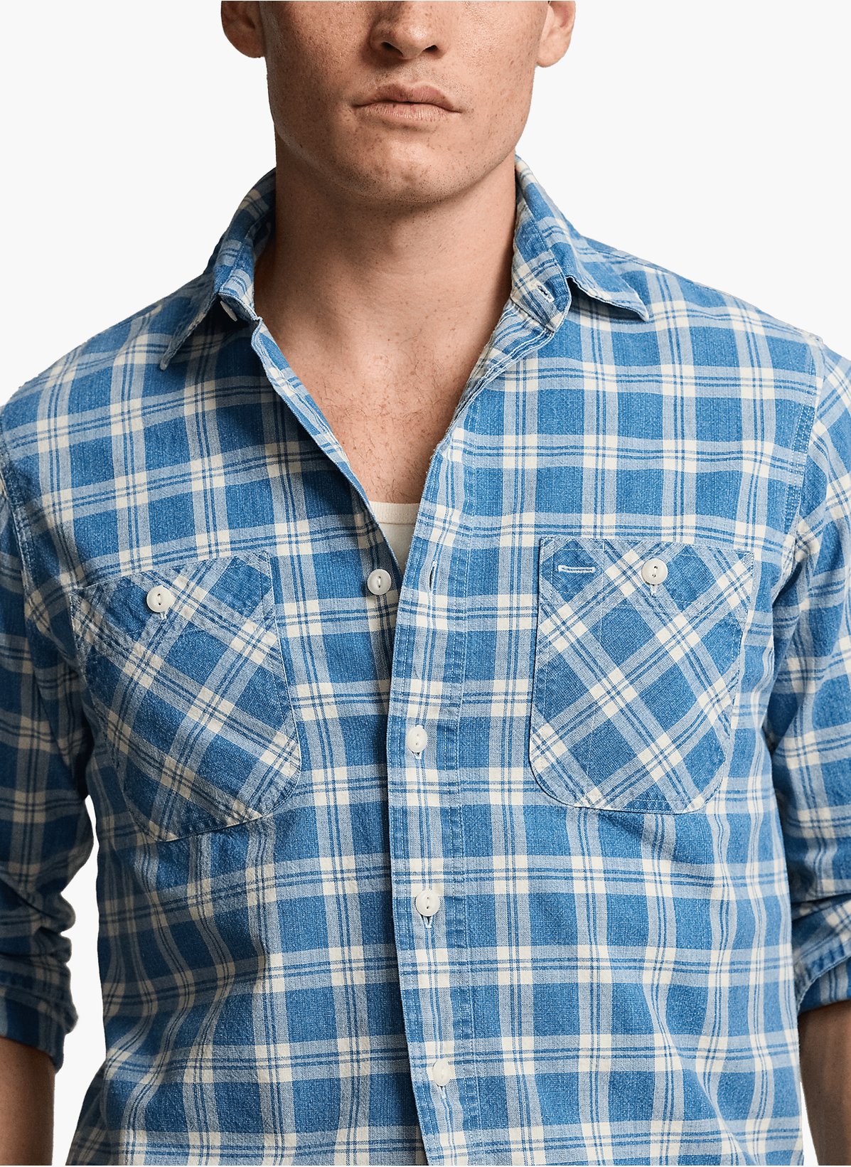Polo Ralph Lauren Classic Fit Indigo Plaid Workshirt