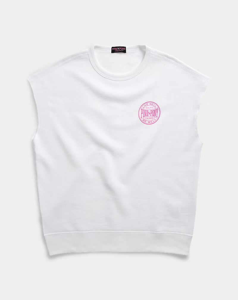 Unisex Pink Pony Sleeveless Fleece Sweatshirt