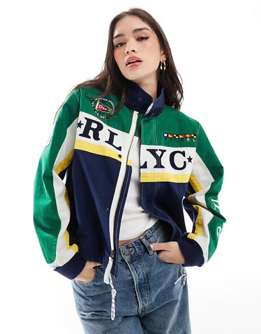 Polo Ralph Lauren Women’s Logo Canvas Racing Jacket